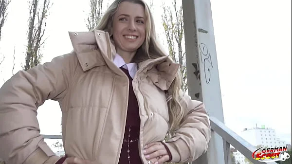 GERMAN SCOUT - Slim Office Girl Adriana Sweetblonde Pick Up for Casting Fuck in Berlin