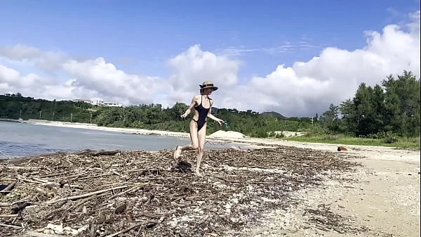 SFW Cleaning Natural Beach at Pacific Ocean