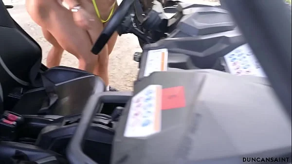 Massive ass blonde gets fucked in the wild