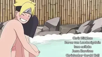 Naruto flagra Boruto e Hinata fazendo sexo nas fontes termais e só observa.