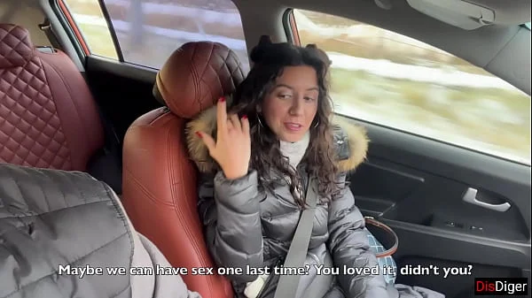 Risky Public Sex in the Car Huge Cum on Face and Cumwalk in metro