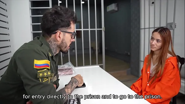 I teach the inmate how to behave by giving her a rough fuck on her tight asshole.