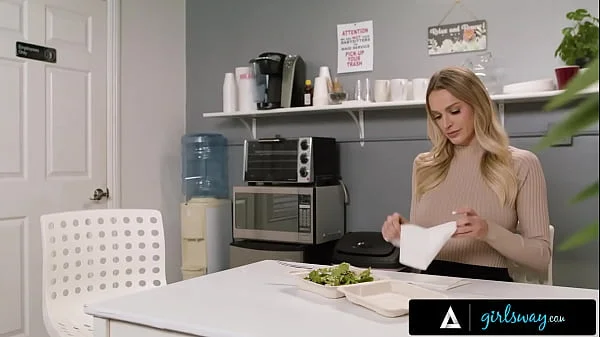 GIRLSWAY - Busty Blonde Coworkers Emma Hix & Blake Blossom Have Passionate Affair At The Office