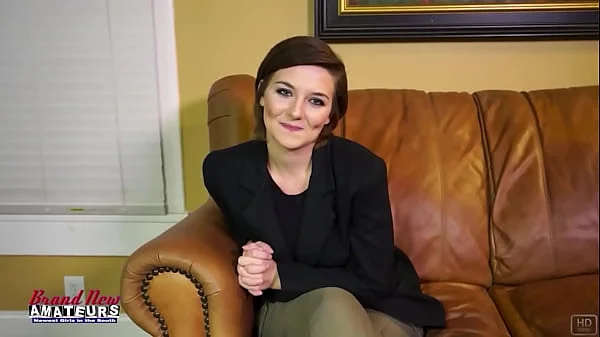 Short Haired Brunette Kylie Sucks A Cock And Swallows The Cumshot!