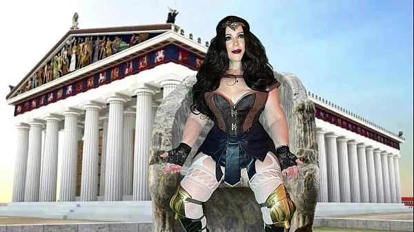 Granny Wonder Woman: Face Fucking The Wondrous Cocksucking Goddess