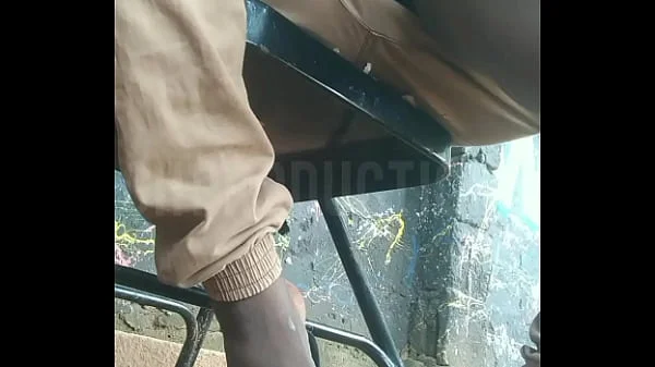 UP SKIRT... playing with an African teen slut I met at the park public making out