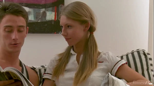 Blonde Teen Anjelica Gets Her Ass & Pussy Smashed In A Study Session!