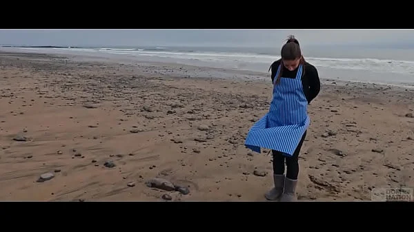 Beautiful Italian babe Silvia Soprano dominated roughly on the beach in Norway in a cinematic adventure, with hard slapping, spitting, and kinky play