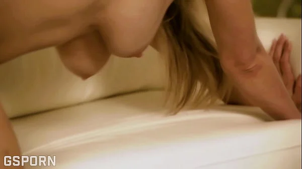 Romantic couple with big tits blonde milf like hot sensual sex