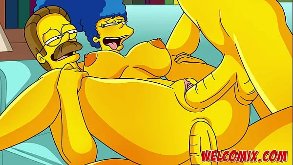 Watching my wife fucking another man! Simpsons porn Cuckold!