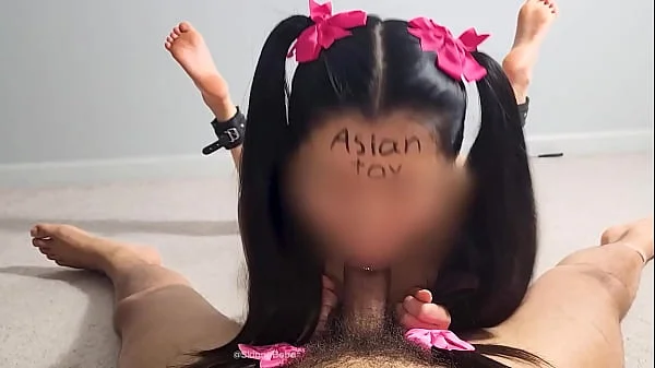 Asian Serving Her Masters Cock During A Blowjob Training Tied Up In Bondage - Hair Cutting BDSM