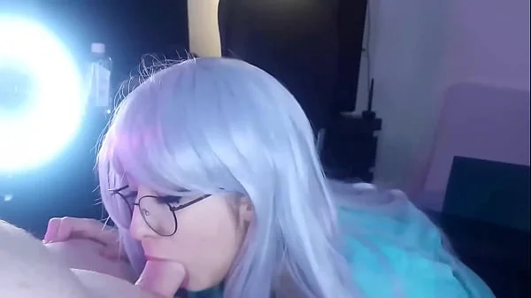 Cute 18 year old edges and deepthroat, with assjob & titfuck