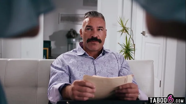 Asian teen step daughter twins share step dad his big cock