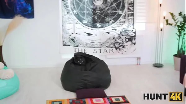 HUNT4K. Hot Russian whore Novella Night is fucking with her landlord in front of her cuckold GF