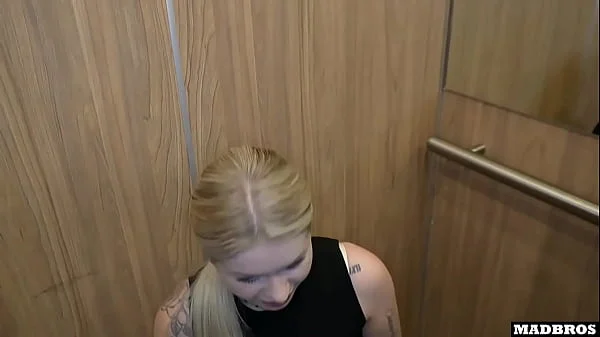 A Good French Blonde Stuck And Fucked In An Elevator And EVEN In A Parking Lot In Anal !!!