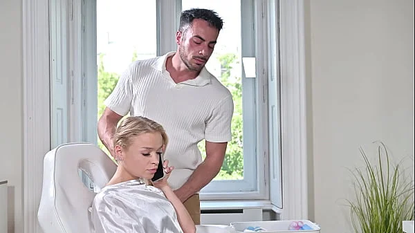 Blonde Minx Alexa Flexy Enjoys Some DP Treatment At The Salon GP3221