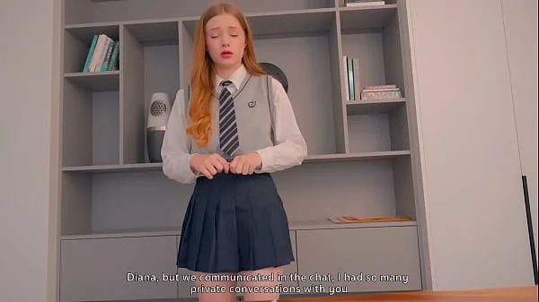 Principal Caught School girl on Webcam Site! Rough Fuck or Expulsion - It's Your Choice, Cute!