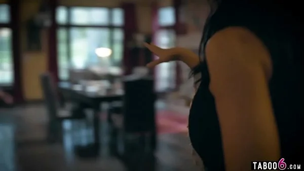 Stepmom makes teen stepdaughter serve her guests naked