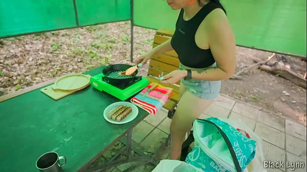 COMPLETE GIRLFRIEND EXPERIENCE: Camping, Fishing, Cooking and Outdoor Sex!