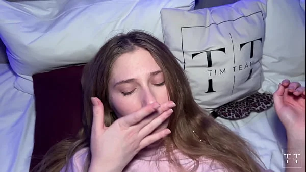 I woke her up with Christmas sex on the new camera