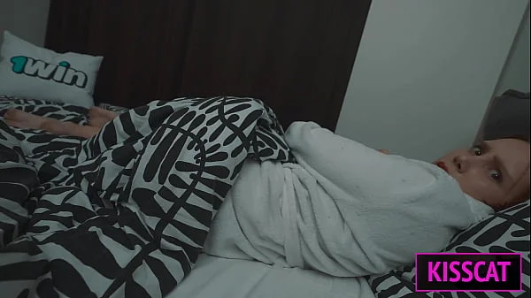 Taboo Fantasy Turns Real? Step mom Helps Step son in Share Bed with Hand, but Fills Pussy with Cum