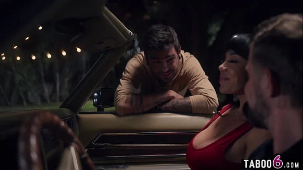 Huge boobs latina wife kinky public sex with husband and stranger