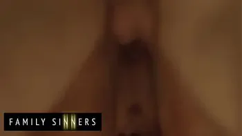 FAMILY SINNERS - Busty Milf Plays With Her Pussy While Waiting For Her Daughter's Husband To Come And Fuck Her