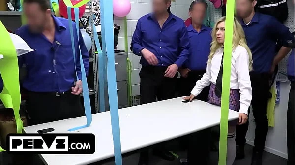 Pervz: Feisty Blonde's Public Interrogation and Punishment