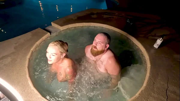 Hot Tub Sex With Blonde Cheating Wife Deliah Grace