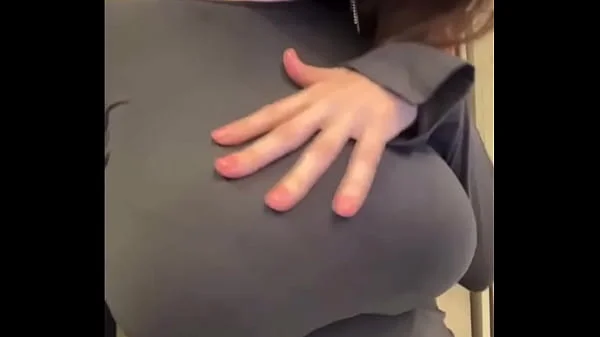 Stepmom with milky tits shows her pussy