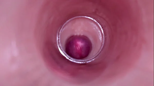 Female Insemination - Internal Camera Captures Deep Male Ejaculation