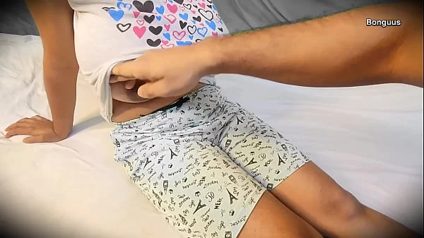 Big Tits StepSister was alone at home then StepBrother Came to Give Company