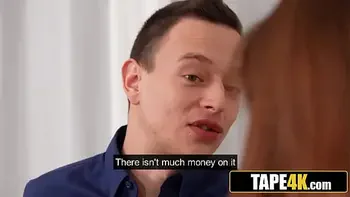 Sneaky Brunette Beauty Cheating on Her Boyfriend with His Wealthy Dad