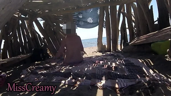 Public Masturbation on the Beach – She Gets Caught and Fucked