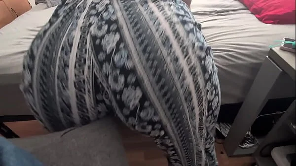 bouncing ass on his cock in clothes