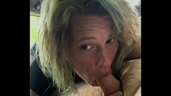 Streetwalker gives a bbbj & takes a load of cum in her mouth, spits it out on his dick, then sucks it off again