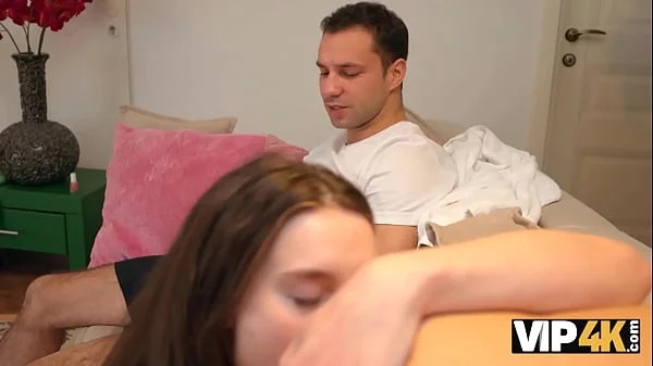 VIP4K. Two Russian hotties sharing a cock together