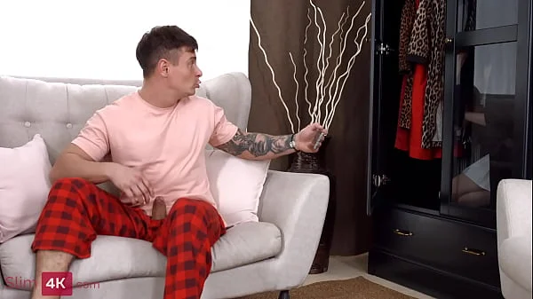 Baby Doll - Skinny GF сaught her boyfriend masturbating