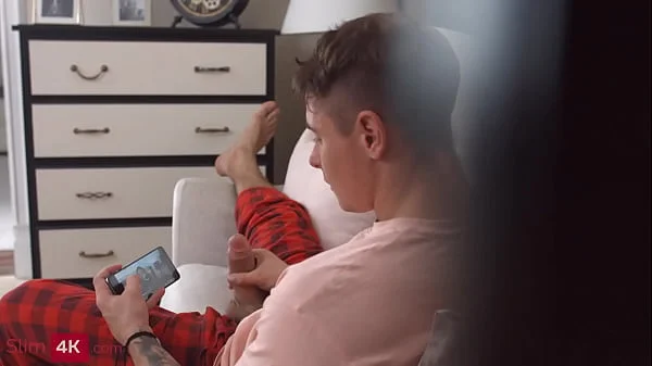 Baby Doll - Skinny GF сaught her boyfriend masturbating