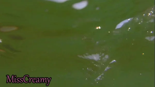 We Got Caught! My Teacher Handjobs My Cock Underwater on Nude Beach Public Sex