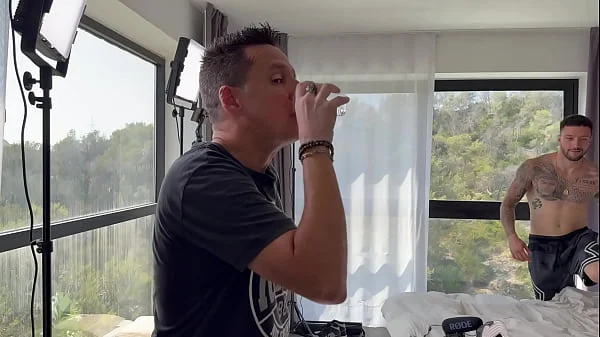 BTS FOURSOME Kesha Ortega, Nuria Millan, Josy Black, Raul Bud, director Julio Rocco