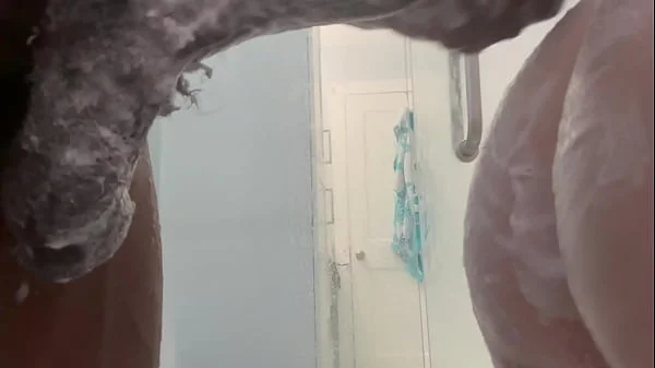 She begged for anal in the shower, but his massive BBC was way too big to fit. Still dripping wet, she bent over the bed after the shower and took every inch doggystyle, loud moaning as he stretched her out deep close up pov