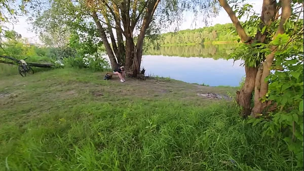 I approached this lonely girl and started jerking off my cock next to her. She sat silently watched and touch my cock when i cum