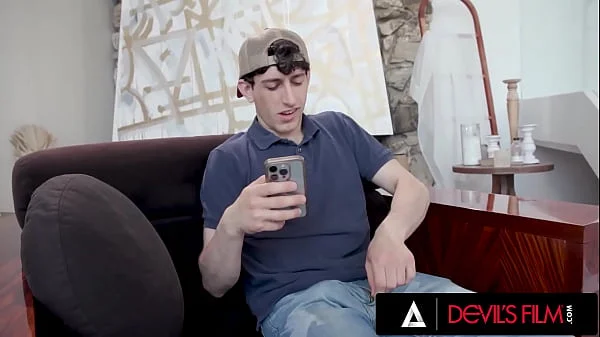 DEVILS FILM - MILF Redhead Stepmom Caught Her Stepson Fapping And She Finishes The Job