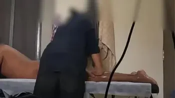 Dick flashing to massage girl piuki in Thailand