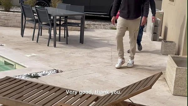 MILF française baisée par 2 ouvriers – double faciale!