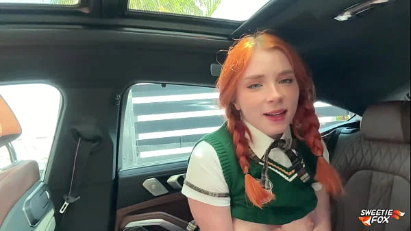 British Student Sucked Off A Stranger In His Car And Invited Him Home To Fuck And Film it On Her Phone - Sweetie Fox