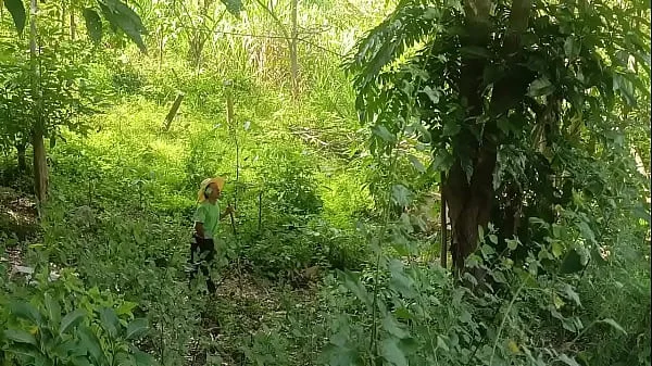 Two beautiful students in uniform get lost in the woods and meet a perverted old man and end up having an outdoor threesome