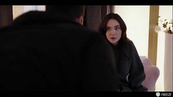 Pick Me Girl - Cute Brunette Freeze Fucked and Swallowing Cum