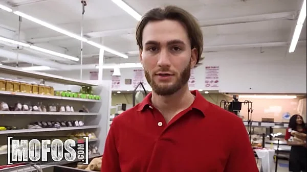 MOFOS - Horny Aubry Babcock Drops To Her Knees In The Store And Sucks Off Her Coworker In Public